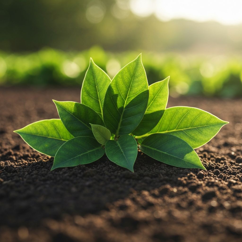 Fresh emerald green tropical leaves