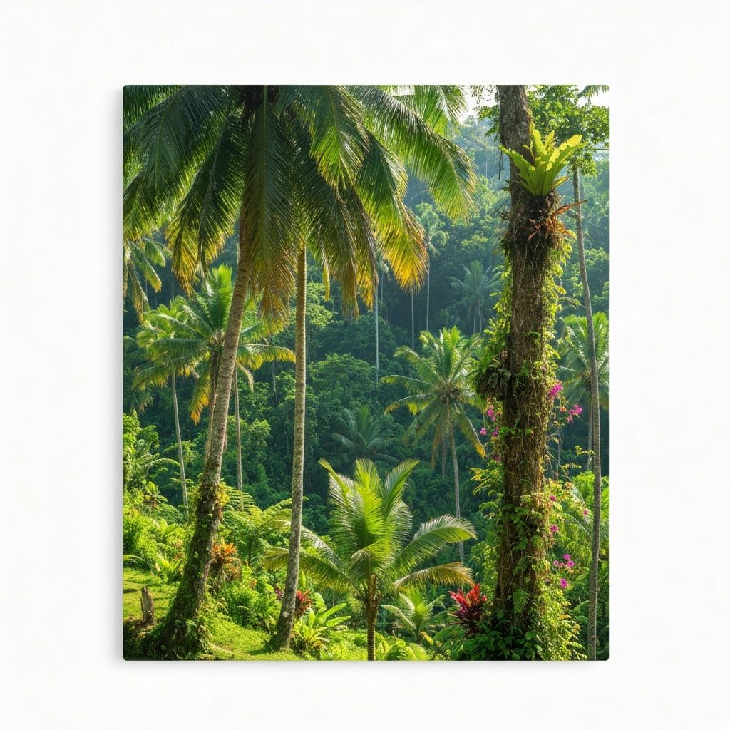 Tropical plants in natural island environment